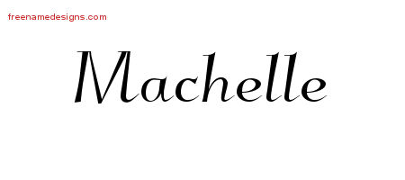 Elegant Name Tattoo Designs Machelle Free Graphic