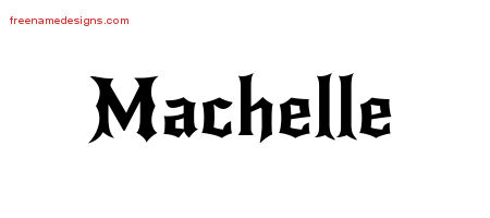 Gothic Name Tattoo Designs Machelle Free Graphic