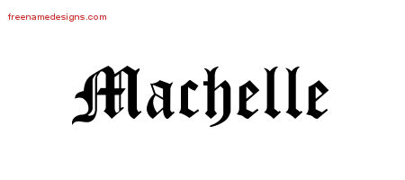Blackletter Name Tattoo Designs Machelle Graphic Download