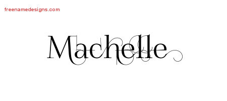 Decorated Name Tattoo Designs Machelle Free