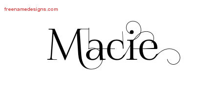 Decorated Name Tattoo Designs Macie Free