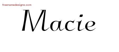 Elegant Name Tattoo Designs Macie Free Graphic