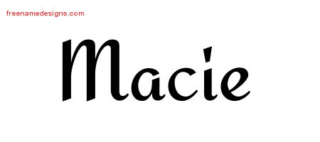 Calligraphic Stylish Name Tattoo Designs Macie Download Free