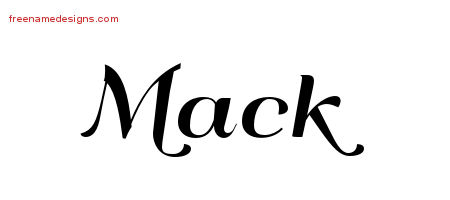Art Deco Name Tattoo Designs Mack Graphic Download