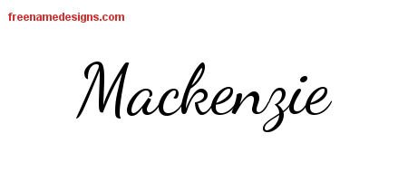 Lively Script Name Tattoo Designs Mackenzie Free Printout