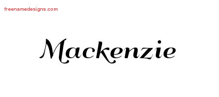 Art Deco Name Tattoo Designs Mackenzie Printable