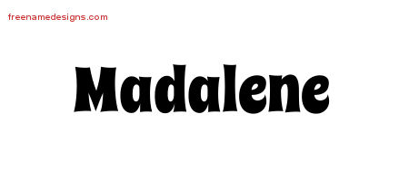Groovy Name Tattoo Designs Madalene Free Lettering