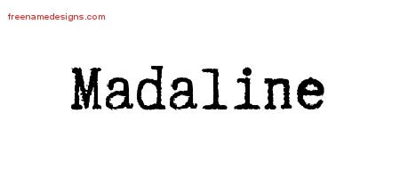Typewriter Name Tattoo Designs Madaline Free Download