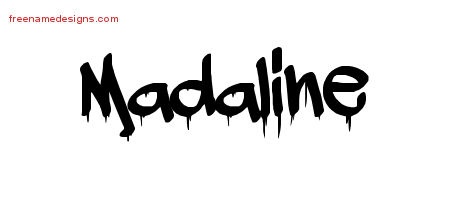 Graffiti Name Tattoo Designs Madaline Free Lettering