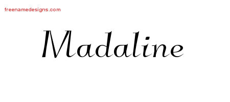 Elegant Name Tattoo Designs Madaline Free Graphic