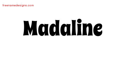Groovy Name Tattoo Designs Madaline Free Lettering