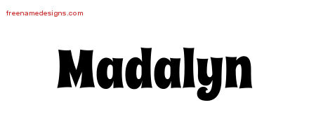Groovy Name Tattoo Designs Madalyn Free Lettering