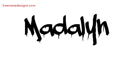 Graffiti Name Tattoo Designs Madalyn Free Lettering