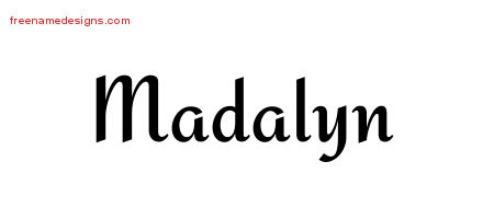 Calligraphic Stylish Name Tattoo Designs Madalyn Download Free