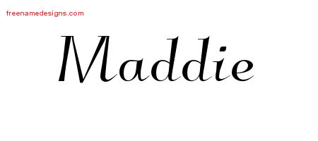 Elegant Name Tattoo Designs Maddie Free Graphic