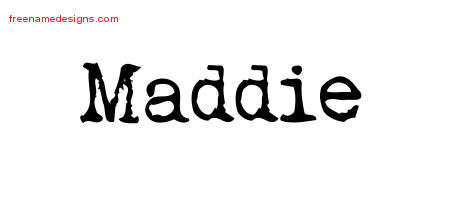 Vintage Writer Name Tattoo Designs Maddie Free Lettering