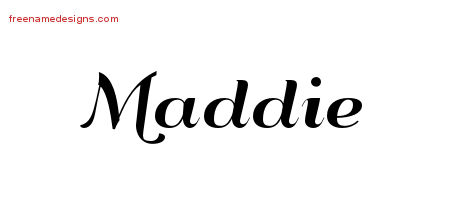 Art Deco Name Tattoo Designs Maddie Printable