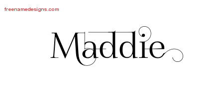 Decorated Name Tattoo Designs Maddie Free