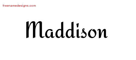 Calligraphic Stylish Name Tattoo Designs Maddison Download Free