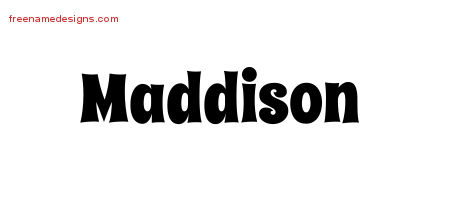 Groovy Name Tattoo Designs Maddison Free Lettering