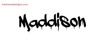Graffiti Name Tattoo Designs Maddison Free Lettering