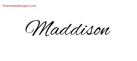 Cursive Name Tattoo Designs Maddison Download Free