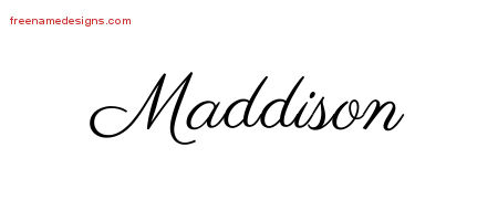 Classic Name Tattoo Designs Maddison Graphic Download