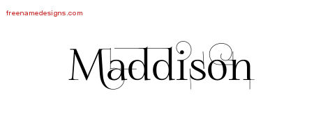 Decorated Name Tattoo Designs Maddison Free