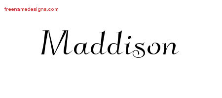 Elegant Name Tattoo Designs Maddison Free Graphic