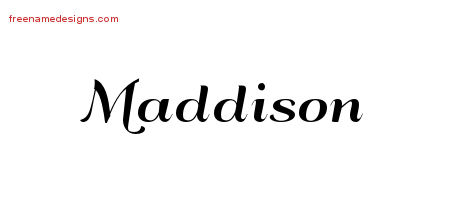 Art Deco Name Tattoo Designs Maddison Printable