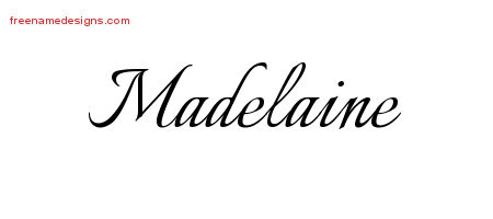 Calligraphic Name Tattoo Designs Madelaine Download Free