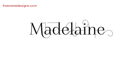 Decorated Name Tattoo Designs Madelaine Free