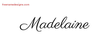 Classic Name Tattoo Designs Madelaine Graphic Download