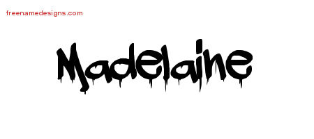 Graffiti Name Tattoo Designs Madelaine Free Lettering