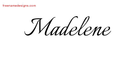 Calligraphic Name Tattoo Designs Madelene Download Free
