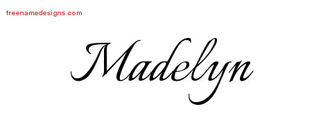 Calligraphic Name Tattoo Designs Madelyn Download Free
