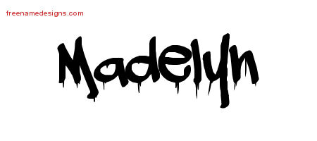 Graffiti Name Tattoo Designs Madelyn Free Lettering