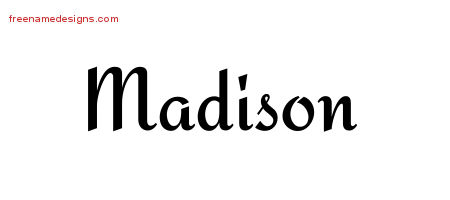 Calligraphic Stylish Name Tattoo Designs Madison Download Free