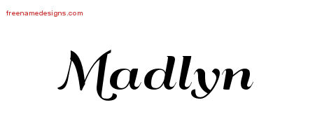 Art Deco Name Tattoo Designs Madlyn Printable
