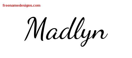 Lively Script Name Tattoo Designs Madlyn Free Printout