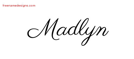 Classic Name Tattoo Designs Madlyn Graphic Download