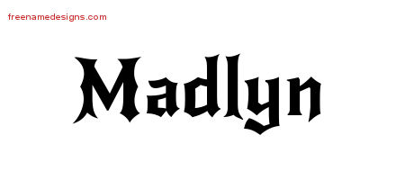 Gothic Name Tattoo Designs Madlyn Free Graphic