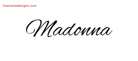 Cursive Name Tattoo Designs Madonna Download Free