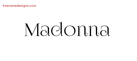 Vintage Name Tattoo Designs Madonna Free Download