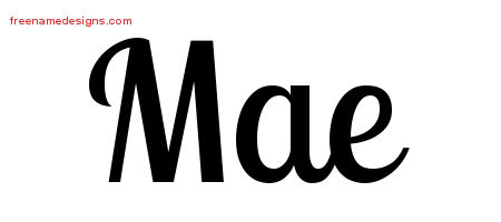 Handwritten Name Tattoo Designs Mae Free Download