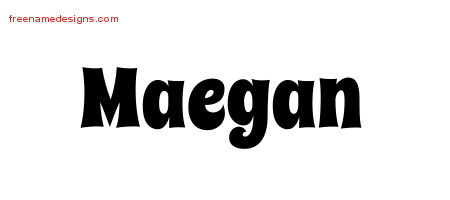 Groovy Name Tattoo Designs Maegan Free Lettering