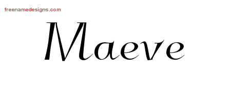 Elegant Name Tattoo Designs Maeve Free Graphic