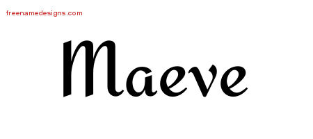 Calligraphic Stylish Name Tattoo Designs Maeve Download Free
