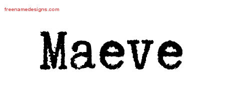 Typewriter Name Tattoo Designs Maeve Free Download