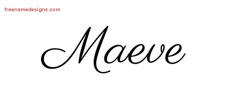 Classic Name Tattoo Designs Maeve Graphic Download
